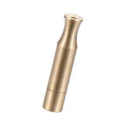 Latest Smoking Brass Portable Dry Herb Tobacco Cigarette Holder Mini Philtre Pipes Tube Catcher Taster Bat One Hitter Innovative Design Mouthpiece DHL Free