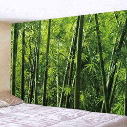 Tapestry Bamboo Forest Carpet Wall Hanging Natural Landscape Tree Dreamcatcher