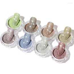 Nail Glitter 1 Box Iridescent Powders Shiny Glitters Dust Decorations For Art Chrome Pigment DIY Accessories Prud22