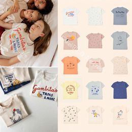 EnkeliBB SS Fashion Children Short Sleeve T Shirt Cartoon Pattern Lovely Stylish Boys Girl T-shirts Tops TC Kids Clothes 220418