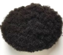 4mm Afro Kinky Curl Full Lace Toupee 100 Brazilian Virgin Human Hair Pieces for Black Men Fast Express Delivery