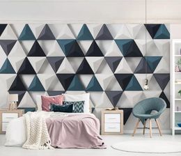 custom Modern geometric marble 3D Mural Wallpaper for Living Room Bedroom TV Background Painting Wall paper