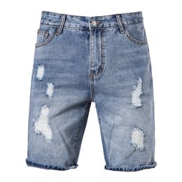 Men's Jeans Summer Japanese Style Sports Casual Shorts Washable Mens Casual Mid-waist Shorts Fashion Ripped Pants 220627