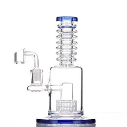 7.5 Inch Hookah Glass Dab Rigs Water Bong Smoke Pipes Tyre Philtre 14.4mm Female Joint With High Quality Quartz Banger 4 Colours