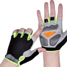 Cycling Gloves Half-Finger Non-Slip Breathable Outdoor Sport Sun Protection Skin Friendly Mesh Fabric GlovesCycling