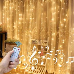 Strings Led String Lights With Hooks 6W 5V USB Copper For Christmas Fairy Curtain Decor Snowman Tree Lamp Garden Party DecorationLED