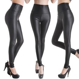 Damen Wetlook Leggings stretch shiny starker Glanz super elastisch hauteng S-XL 