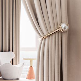 Full Blackout Australian Cashmere Wool Velvet Insulation Velvet Cloth Custom Curtain for Living Dining Room Bedroom 220511