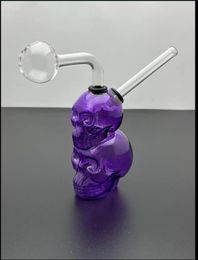 Mini Hookah Smoking Pipe Colorful Metal Purple skeleton Mini glass water bottle