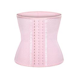 Belts Latex Waist Trainer Body Shaper For Sport Fitness Women Pink White Blue Slim Girdle Breathable Adjustable Breasted Modeling BeltBelts