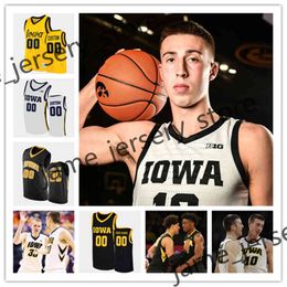 Xflsp Custom Iowa Hawkeyes Basketball Stitched Jersey Carter Kingsbury Luc Laketa Patrick McCaffery Filip Rebraca Joe Toussaint