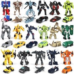 Children Toys Mini Transformation Robot Kit Toys Models 2 in 1 Deformed Car Toy Robots Toys For Kids Gift 220815