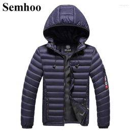 Winter Men's Hooded Headphones Cotton Coat Thick Warm Solid Colour Simple Breathable Windproof Plus Size L---3XL1 Kare22