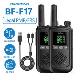 2PCS BAOFENG BF-F17 Mini Walkie Talkie Licence Free 1500mAh Battery Rechargeable Portable Walkie Talkie 22 CH VOX USB Charger