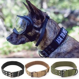 Military Tactical Dog Collar K9 Working Durable Nylon Collar Outdoor Training Pet Dog Collars For Small Large Dogs Pet Products 201030