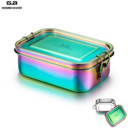 New Lunch Box 304 Stainless Steel Bento Box For Kids School Outdoor Office Food Container Factory Snack Box Kitchen Accessories 201015