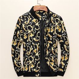 High quality digital print jacket Slim spring autumn Coat men's jackets Mens clothing Outwear 201127