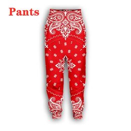 New Fashion 3D Printed National Wind Pattern Jogger Sweatpants Women Men Full Length Hip-hop Trousers Pants Bandana Red Paisley 006