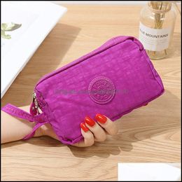 Party Favour Event Supplies Festive Home Garden Ladies Short Change Mobile Phone Bag Three-Layer Zipper Coin Purse Factory Direct Sales Dro