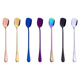 Eco Spoon rostfritt stål metallsked is 7 färger