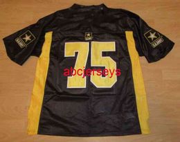 Mit Custom Stitched Army Strong U.S. #75 Football Jersey Men Women Youth XS-6XL