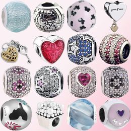 925 Silver Charms Classic Love Cake Charm Beaded Beads Fit Pandora Bracelet Jewellery DIY