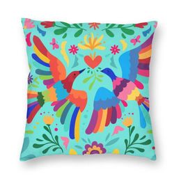 Cushion/Decorative Pillow Art Mexican Embroidery Floral Carnaval Seamless Cushion Covers Sofa Living Room Traditional Mexico Throw CoverCush