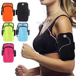 Universal 6 5 Running Sport Armband Bag Waterproof Mobile Phone Case Fitness Gym Band For phone 220520