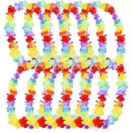 DHL Shipping Hawaiian leis Party Supplies Garland Necklace Colourful Fancy Dress Party Hawaii Beach Fun AA