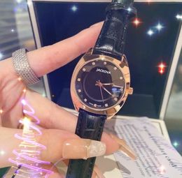 High Quality Lady Small Watches Bracelet Analog Quartz Watch Women leisure Luxury Genuine Leather Belt Imported Crystal Mirror noble and elegant wristwatch gifts