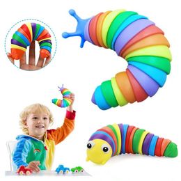 Caterpillar Fidget Toys Cute Slug Toy Articulated Flexible Kids Educational Surprise Wholesale In Stock Gift