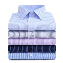 Men's Dress Shirts Top Quality Man Long Sleeve Shirt Slim Fit Business Office Working Formal White Male BlouseMen's