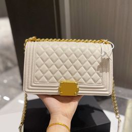 22P Designer Classic Mini Lambskin Quilted Chain Bags Adjustable Strap Gold Metal Hardware Crossbody Shoulder Purse 5 Colors 25CM Luxury Handbags Pocket Purse W