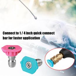 Water Gun & Snow Foam Lance Pcs High Pressure Washer Sprayer Nozzle Tip With 1/4" Inch Fitting Male Thread For Power Soap Rinse Jet Stream 4