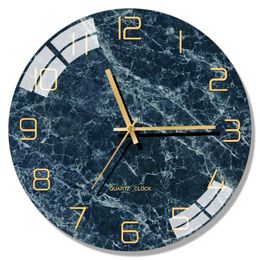 Nordic Modern Glass Wall Clock Kitchen Creative Wall Watches Home Decor Living Room Silent Clocks Orologio Da Parete Gift FZ729 201202