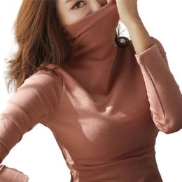 Women's Sweaters Turtleneck Autumn Winter Tops Sweater Lady Black White Thin Pullover Jumper Knitted Sweater Pull Femme 201222