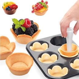 Pastry Dough Tamper Kit Kitchen Flower Round Tart Cookie Cutter Set Cupcake Muffin Moulds