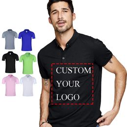 NO Price Cotton Short Sleeve Polo Shirts Custom Lapel Top Advertising Cultural Shirt Team Personal Brand Design 220614
