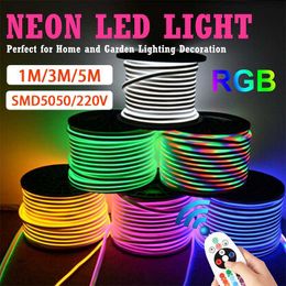 Strips 8*16mm Narrow Neon Light LED Strip SMD 60LEDs/M Flexible Rope Tube Waterproof For DIY Christmas Holiday Decoration