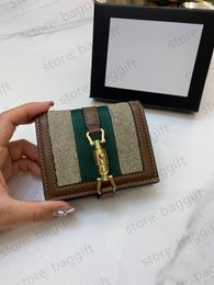 Bags Designer Luxury Mini Coin Purses Ophidia Card Holders Clutch Bag Canvas Leather Denim Organizer Wallet 1955 Handbags Lock Key Pouch Passport Book