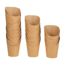 Gift Wrap 100pcs French Fries Holder Popcorn Paper Cups Holders Ice Cream Storage For Home Shop RestaurantGift GiftGift