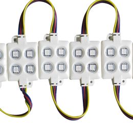 DC12V 4 LED 5050 Modules Waterproof Multicolors Injection Moulding Patch LED Ultra Bright RGB Multicolor Module Blister Word Full Colour USASTAR
