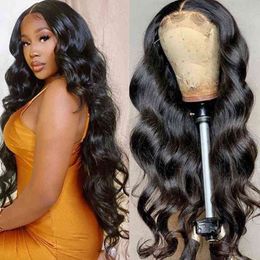 Lace Frontal Wig Human Hair s Body Wave Brazilian s 180 13x6 Closure 220608