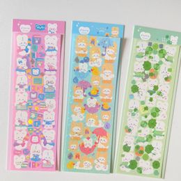 Gift Wrap Korean Cartoon Bear Dessert Laser Stickers DIY Idol Card Scrapbooking Decorative Happy Planning Diary Stationery Kawaii Sticker