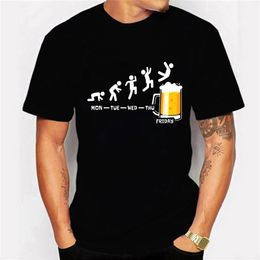 Friday Beer Print Mens Brand Tshirts Funny Graphic Hip Hop Summer Women Men Tshirts Streetwear Ulzzang Harajuku TShirt Shirt 220610