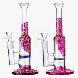 Heady Glass Hookahs Straight Water Pipes Beecomb Perc Percolator Oil Rig Fashion New Dab Rigs 14mm Joint 9 Inch Glass Bongs WP533