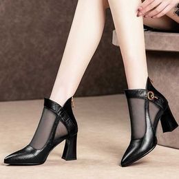 Botines Negros Tacón Grueso Oferta Online | DHgate.com