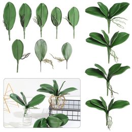 Decorative Flowers & Wreaths Phalaenopsis Leaf Artificial Plant Home Decor Orchid Leaves