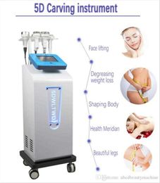 2022Newest Multi-function Face Lift Ultra 80 kHZ Cavitation 5D Carving Instrument Rf Vacuum body shaping Slimming machine fat blasting