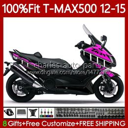 Injection Body For YAMAHA MAX-500 TMAX MAX 500 2012-2015 Bodywork 113No.134 TMAX-500 Rose black T-MAX500 TMAX500 12 13 14 15 T MAX500 2012 2013 2014 2015 OEM Fairings